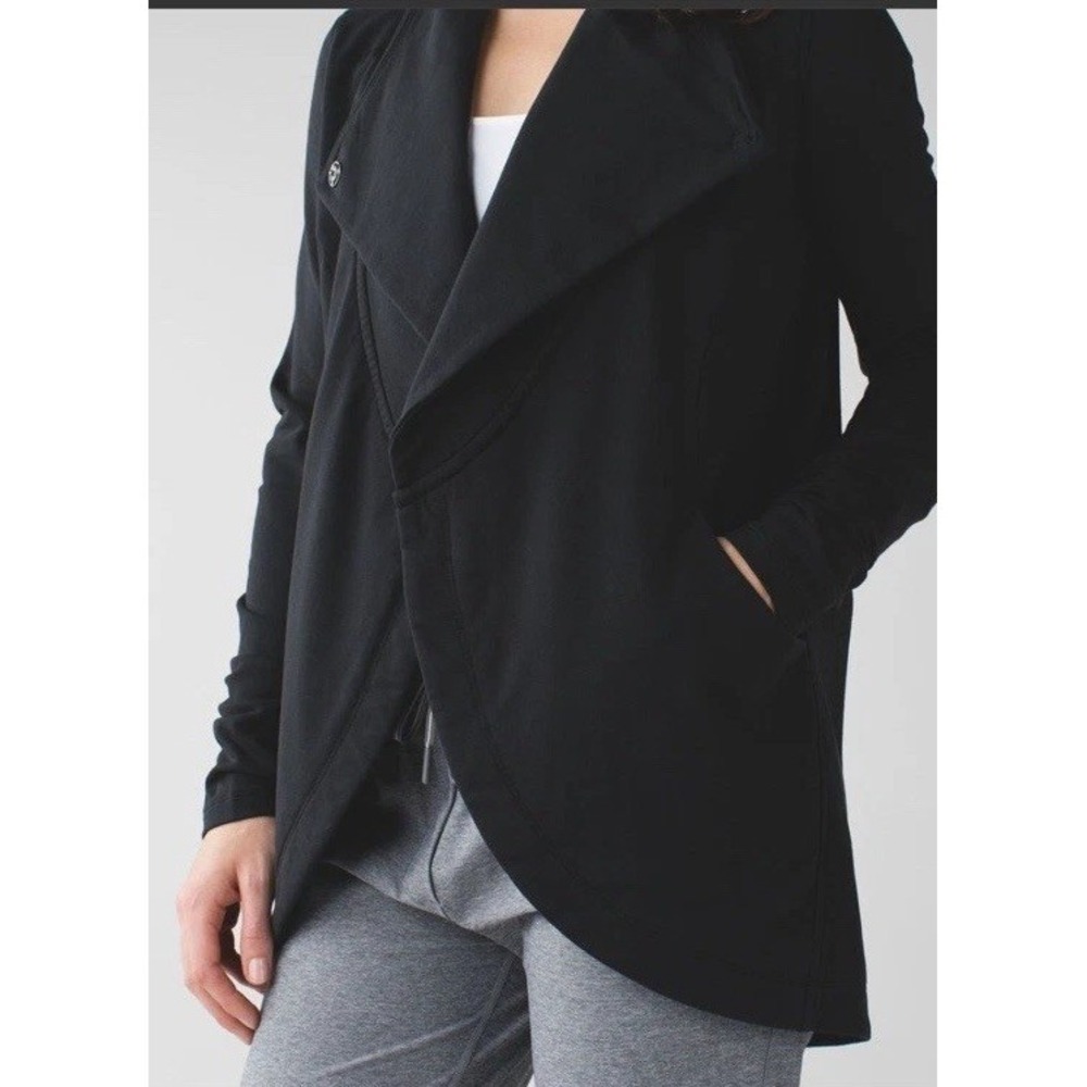 Women's Lululemon Thats A Wrap Jacket Cardigan Sz 6 Activewear Sweatshirt Textur